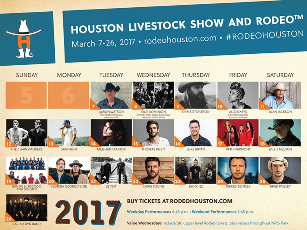 Houston Rodeo Announces StarStudded 2017 Lineup, Including Willie