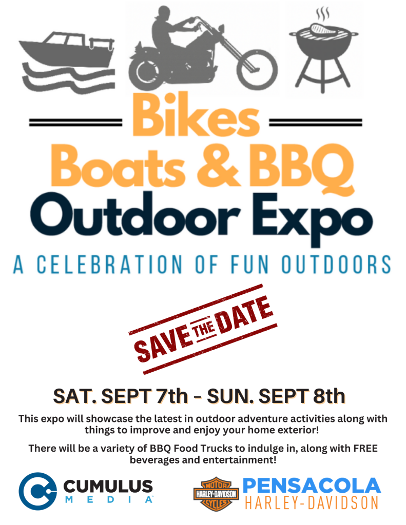 Bikes Boats and Bbq outdoor expo 2024 Pensacola Florida 1027 WXBM Country Music Radio
