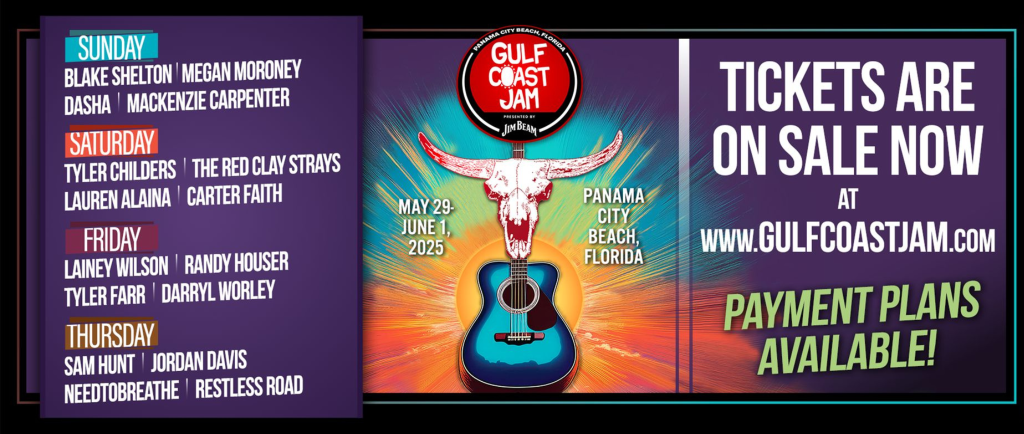 Gulf Coast Jam Blake Shelton Tyler Childers The Red Clay Strays Sam Hunt